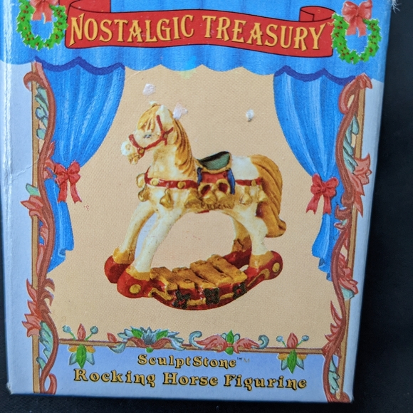 Vintage Rocking Horse Figurine Mint Condition Russ Berrie Ornament - Picture 3 of 5